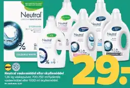 Netto Neutral vaskemiddel eller skyllemiddel tilbud