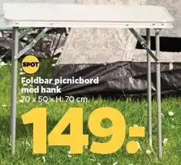 Netto Foldbar picnicbord med hank tilbud