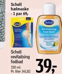 Føtex Scholl hælmaske eller Scholl revitalising fodbad tilbud
