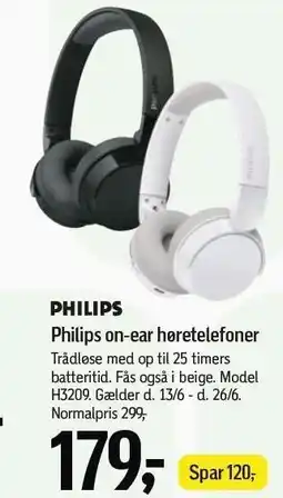 Føtex Philips on-ear høretelefoner tilbud