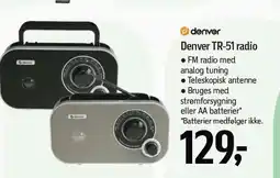 Føtex Denver TR-51 radio tilbud
