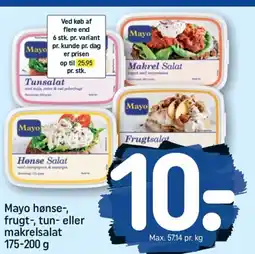 REMA 1000 Mayo hønse-, frugt-, tun- eller makrelsalat tilbud