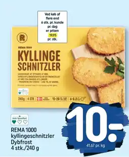 REMA 1000 REMA 1000 kyllingeschnitzler Dybfrost tilbud