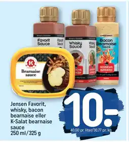 REMA 1000 Jensen Favorit, whisky, bacon bearnaise eller tilbud