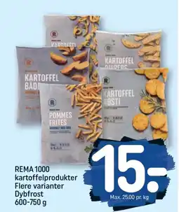 REMA 1000 REMA 1000 kartoffelprodukter Flere varianter Dybfrost tilbud