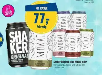 Otto Duborg Shaker Original eller Mokaï cider tilbud