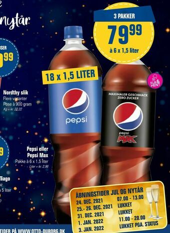 Otto Duborg Pepsi eller Pepsi Max tilbud