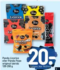 REMA 1000 Panda licorice eller panda pepe original lakrids tilbud