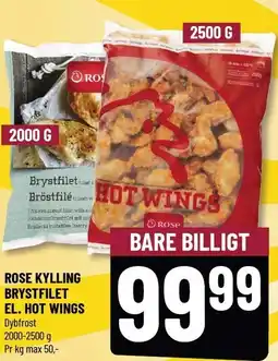 Løvbjerg ROSE KYLLING BRYSTFILET EL. HOT WINGS tilbud