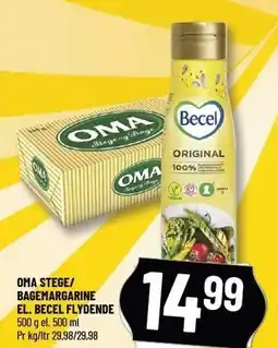 Løvbjerg OMA STEGE/BAGEMARGARINE EL. BECEL FLYDENDE tilbud
