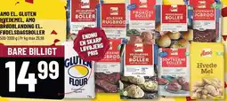 Løvbjerg AMO EL. GLUTEN HVEDEMEL, AMO BRØDBLANDING EL. FØDSELSDAGS-BOLLER tilbud