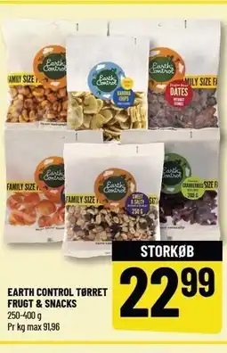 Løvbjerg EARTH CONTROL TØRRET FRUGT & SNACKS tilbud