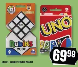 Løvbjerg UNO EL. RUBIKS TERNING 3X3 CM tilbud