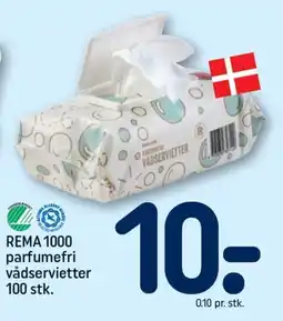 REMA 1000 REMA 1000 parfumefri vådservietter 100 stk. tilbud