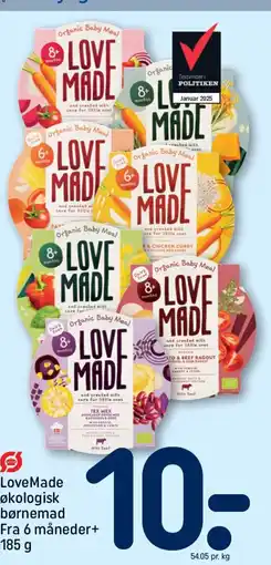 REMA 1000 LoveMade økologisk børnemad tilbud