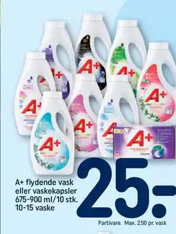 REMA 1000 flydende vask eller vaskekapsler tilbud