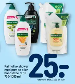 REMA 1000 shower med pumpe eller håndsæbe refill tilbud