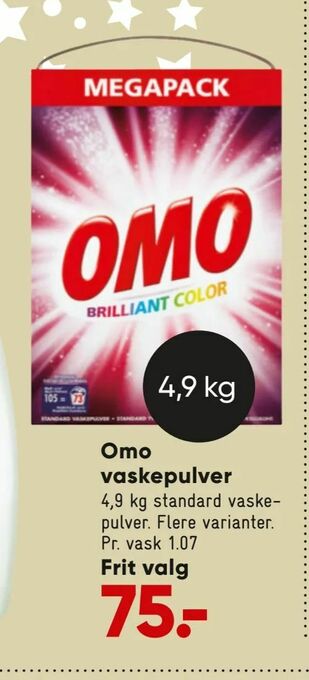 Bilka Omo vaskepulver tilbud