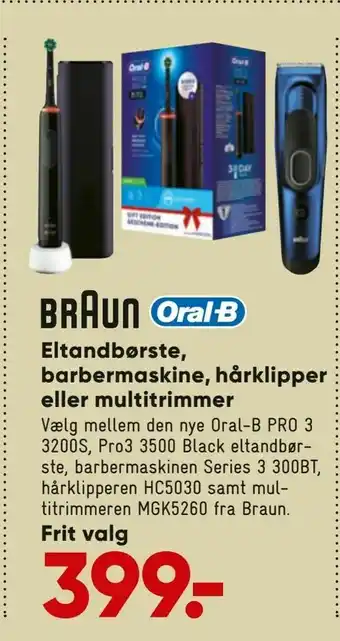 Bilka Eltandbørste, barbermaskine, hårklipper eller multitrimmer tilbud