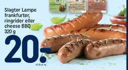 REMA 1000 Slagter Lampe frankfurter, ringrider eller cheese BBQ tilbud