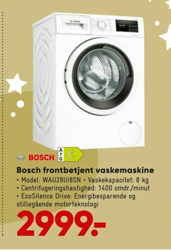 Bilka Bosch frontbetjent vaskemaskine tilbud