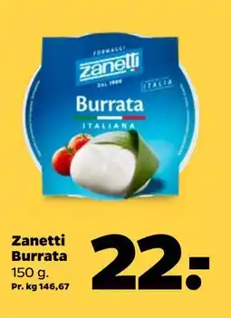 Netto Zanetti Burrata tilbud