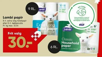 Bilka Lambi papir tilbud
