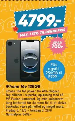 Bilka iPhone 16e 128 gb tilbud