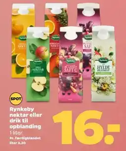 Netto Rynkeby nektar eller drik til opblanding tilbud