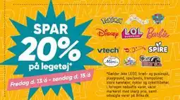 Bilka SPAR 20% på legetøj tilbud