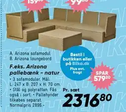 Bilka Arizona pallebænk - natur tilbud