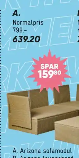 Bilka Arizona sofamodul tilbud