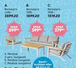 Bilka Mendoza 3-pers. loungesofa tilbud