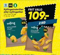 Bilka Kyllingeinderfilet eller kyllingefilet tilbud