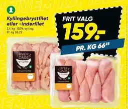 Bilka Kyllingebrystfilet eller -inderfilet tilbud