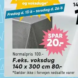 Bilka voksdug tilbud