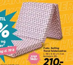 Bilka F.eks. Salling Trend foldemadras tilbud