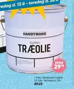 Bilka Handymand Træolie 2,5 liter tilbud