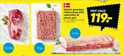 Bilka Hakket grisekød, ribbenssteg eller nakkefilet af dansk gris tilbud