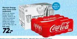 Bilka Monster Energy eller Coca-Cola sodavand tilbud