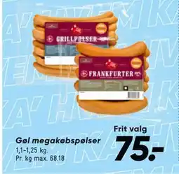 Bilka Gøl megakøbs pølser tilbud