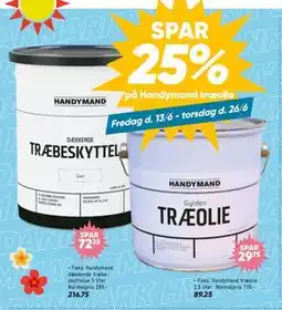 Bilka SPAR 25% på Handymand træolie tilbud