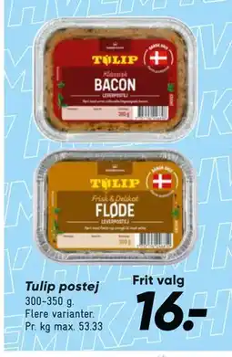 Bilka Tulip postej tilbud
