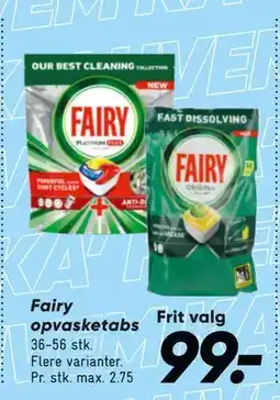 Bilka Fairy opvasketabs tilbud