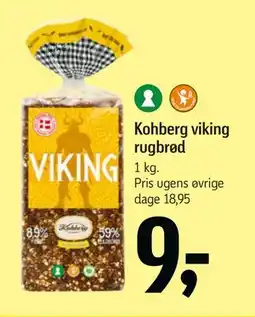 Føtex Kohberg viking rugbrød tilbud
