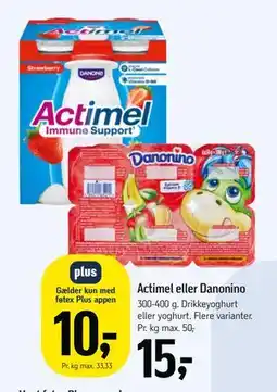Føtex Actimel eller Danonino tilbud