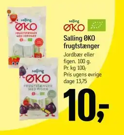Føtex Salling ØKO frugtstænger tilbud