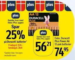 Føtex Duracell Plus Power AA 12-pak batterier tilbud