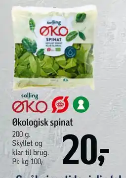 Føtex Økologisk spinat tilbud