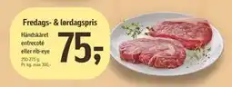 Føtex Håndskåret entrecoté eller rib-eye tilbud